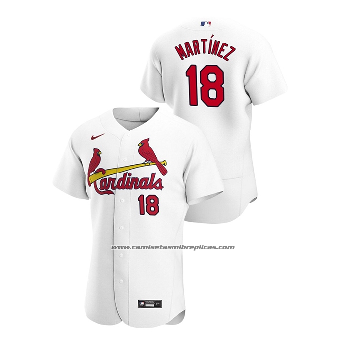 Camiseta Beisbol Hombre St. Louis Cardinals Carlos Martinez Autentico 2020 Primera Blanco